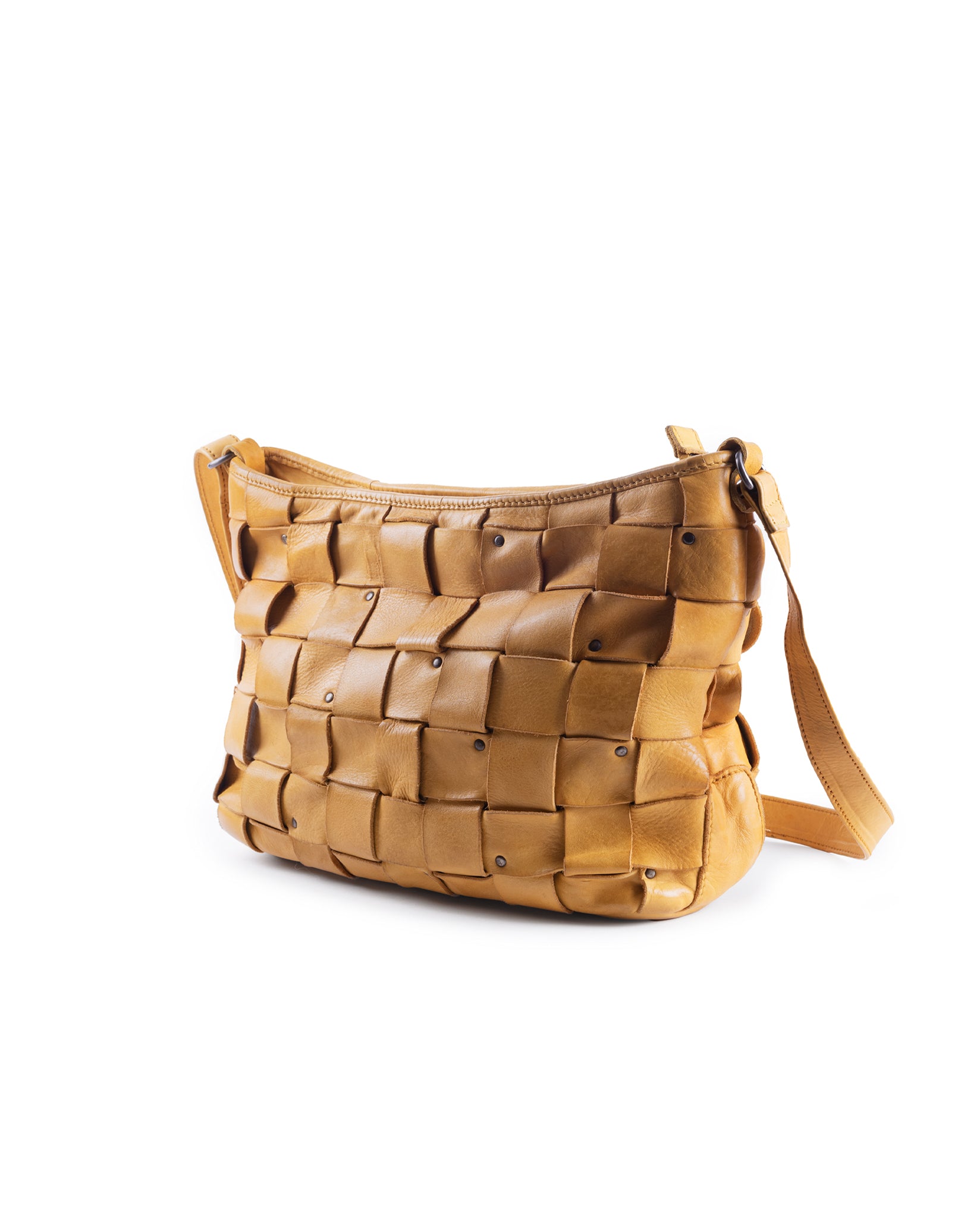 harolds-galore-braid-shopper-gelb-geflochten-rindleder image 2