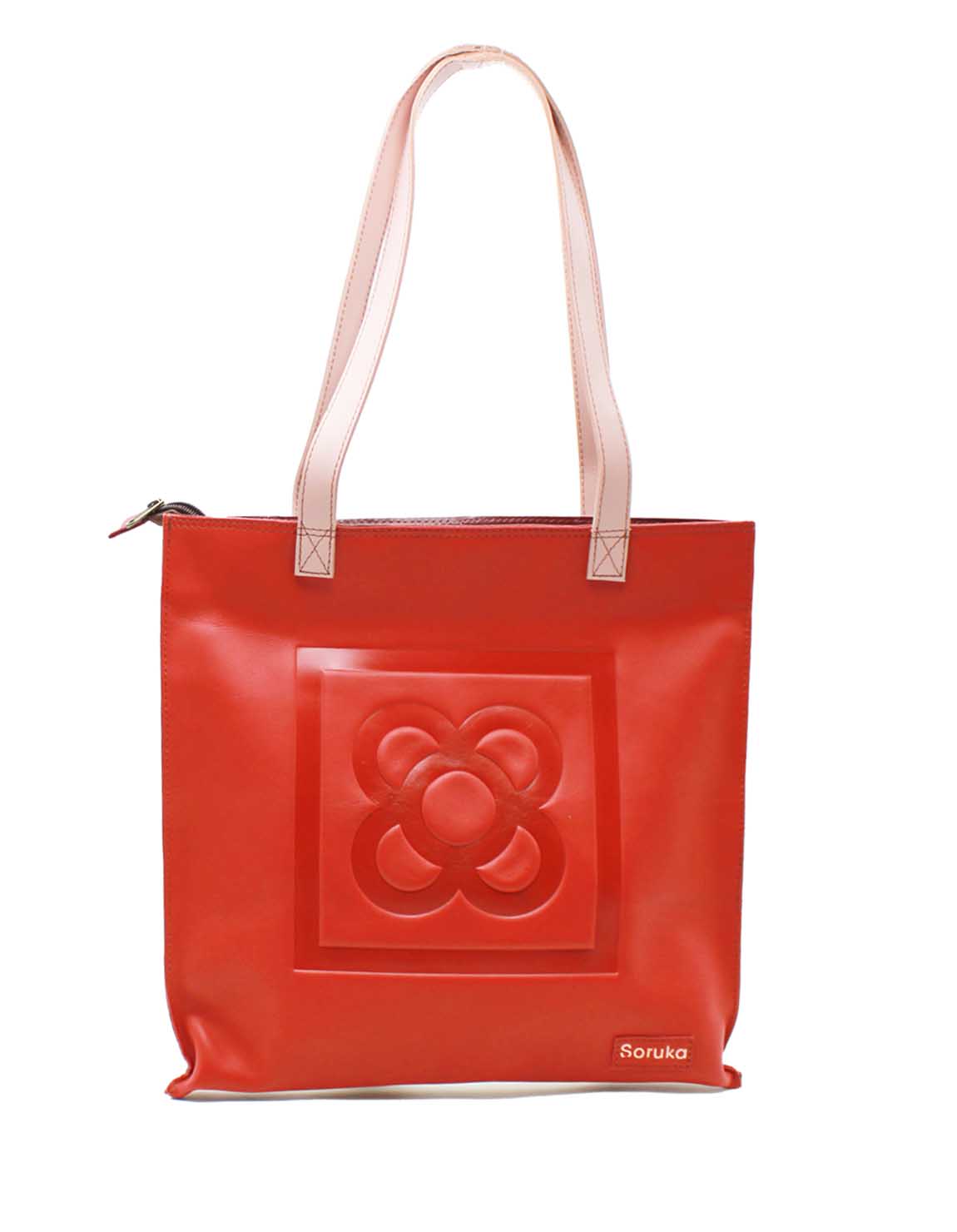 soruka-barceloneta-shopper-rot-gelb-wende-tasche-leder image 1