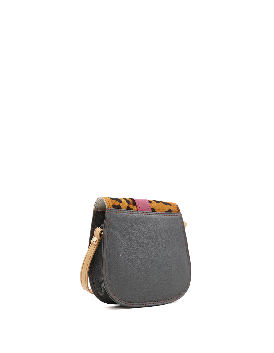 soruka-beaune-minitasche-saddle-leder-rosa-animal-19cm image 3