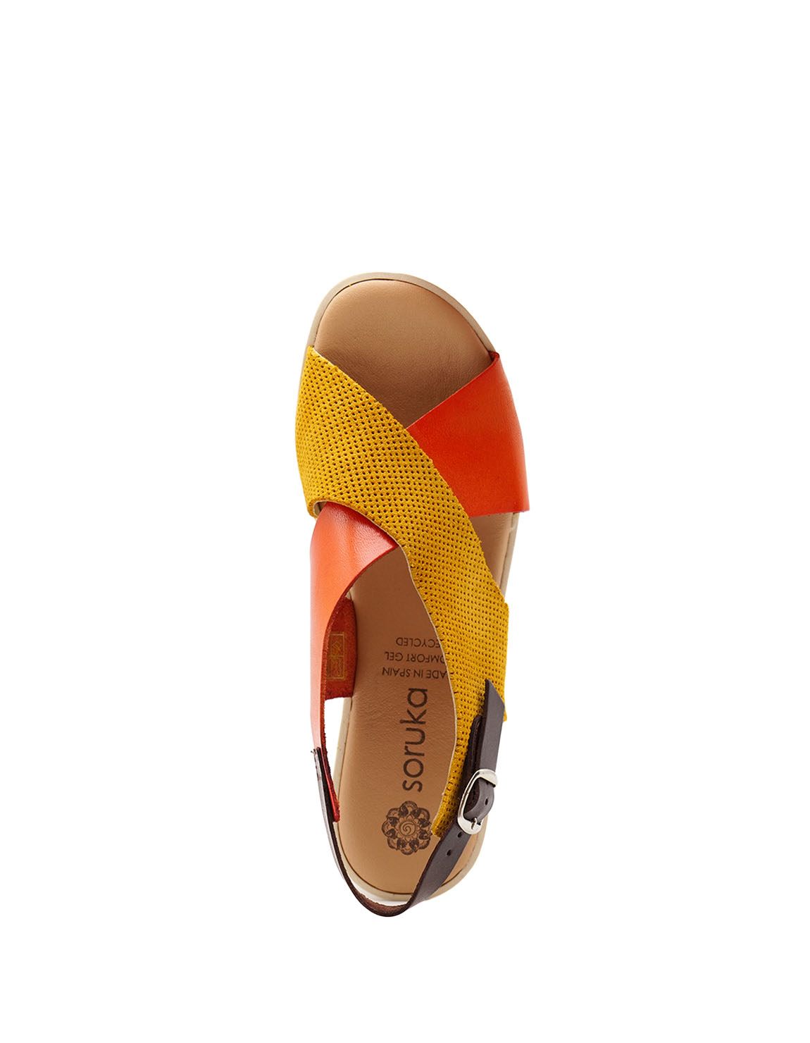 soruka-aphrodite-sandalen-orange-gelb-recycling-leder-gel image 3