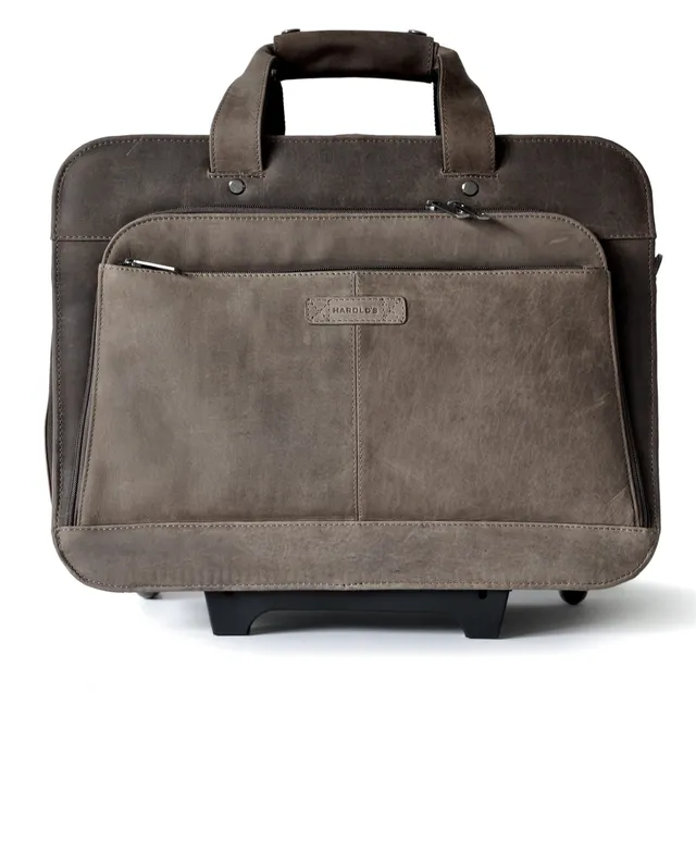 harolds-antic-businesstrolley-trolley-taupe-17-zoll-leder image 1