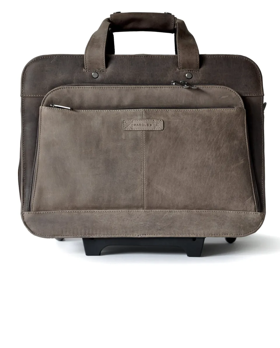 harolds-antic-businesstrolley-trolley-taupe-17-zoll-leder image 1