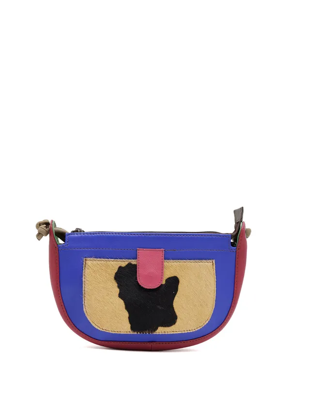 soruka-kyoto-umh-ngetasche-leder-blau-animal-print-20-cm image 1