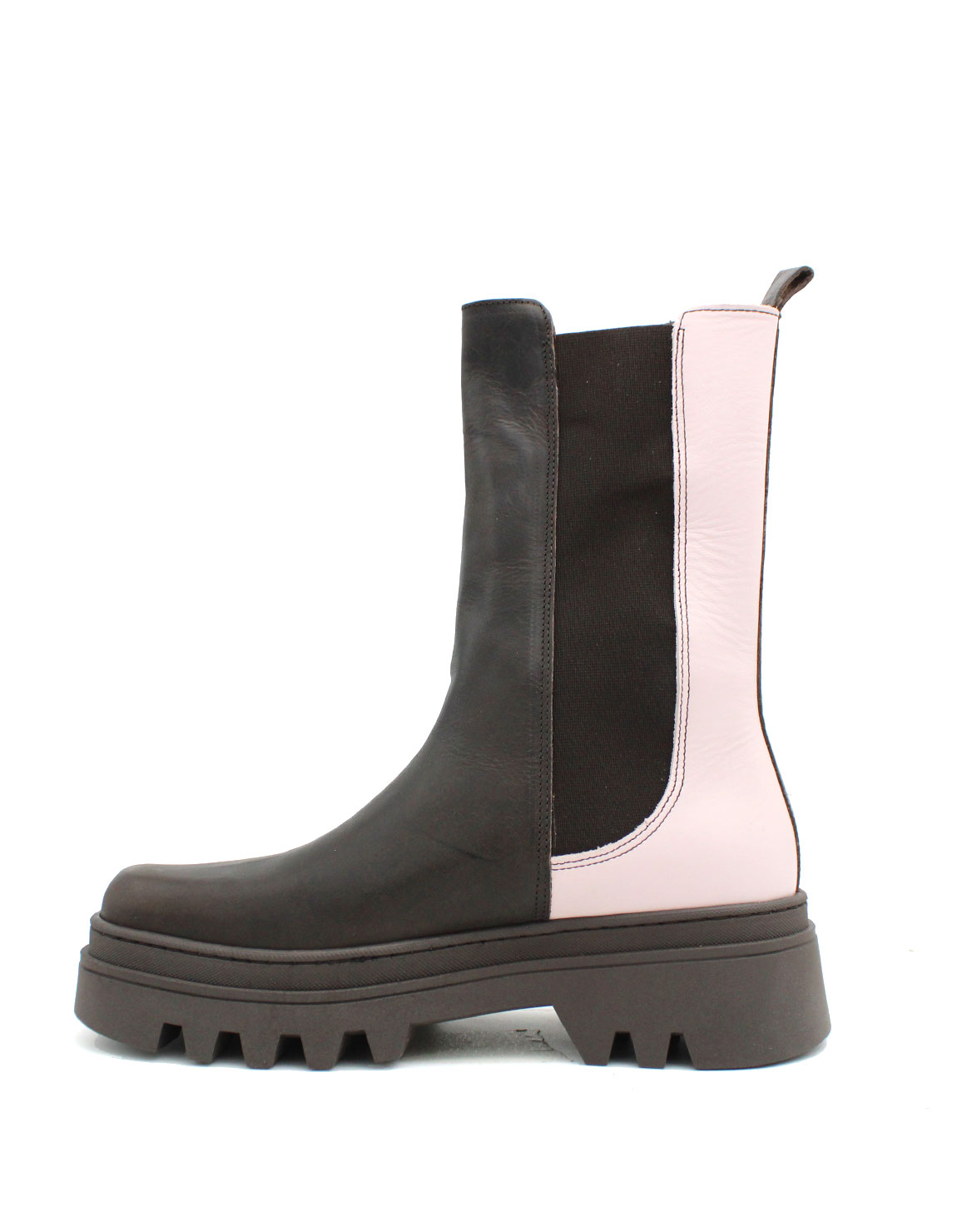soruka-juno-stiefeletten-braun-pink-plateau-recycling-leder image 2