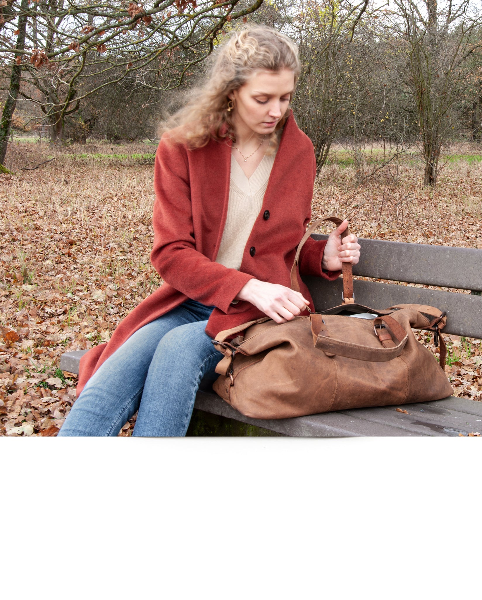 harolds-antic-travelbag-reisetasche-natur-59-cm-rindleder image 2