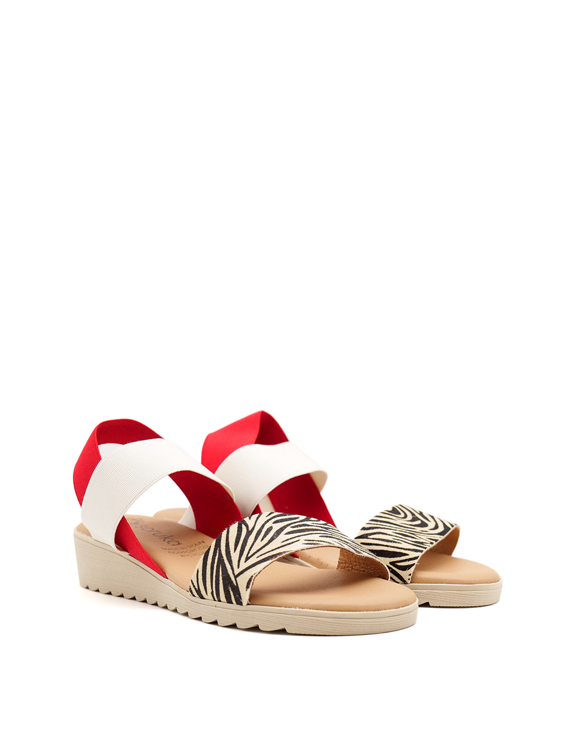 soruka-venus-print-footwear-sandalen-rot-beige-animal-print-leder image 2