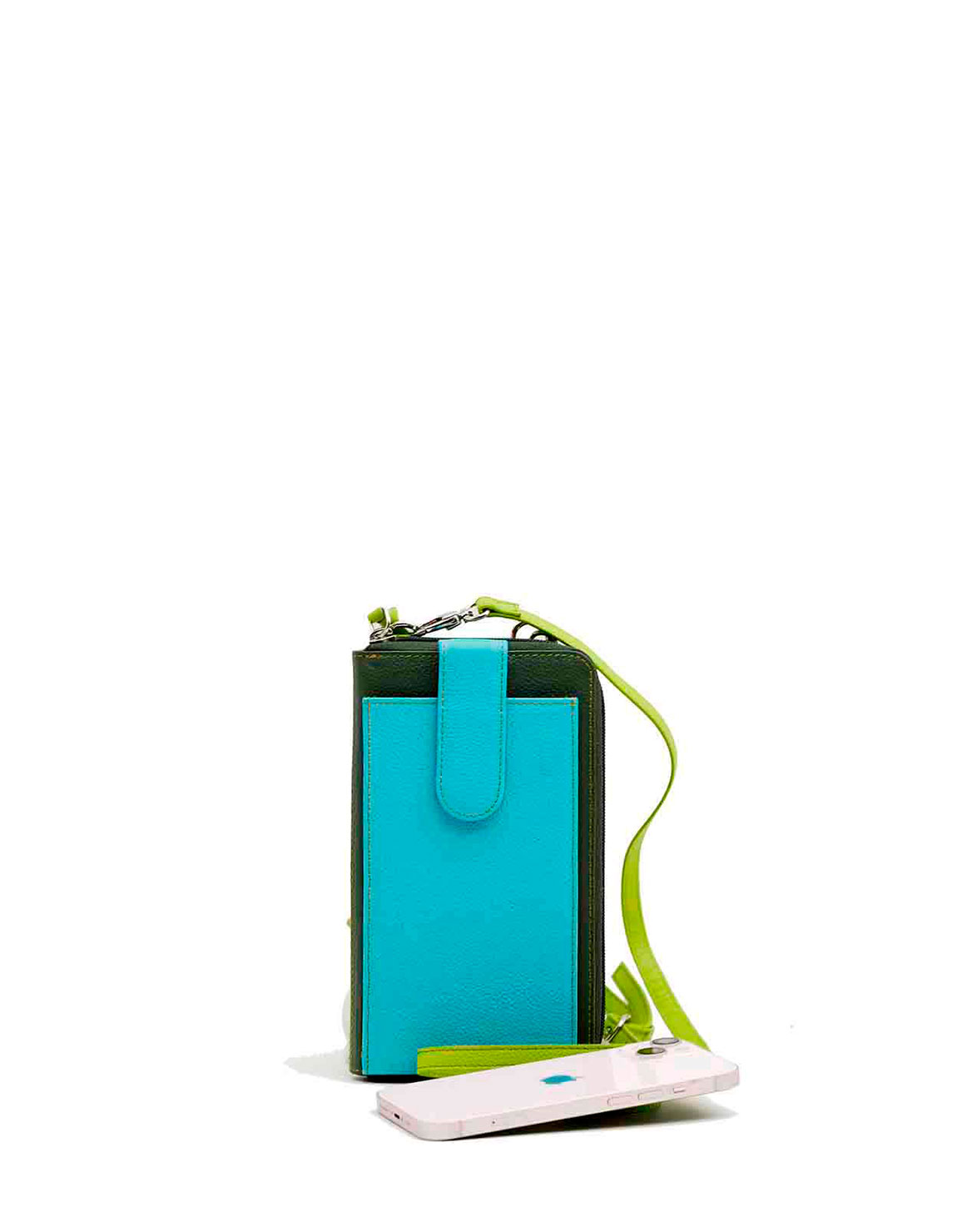 soruka-chromatic-phone-bag-handytasche-blau-gr-n-leder image 3