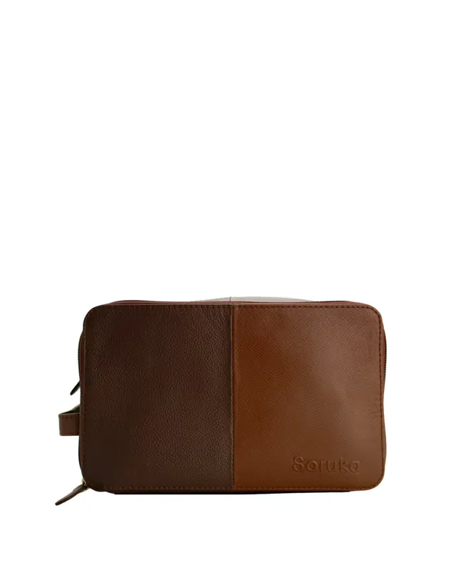 soruka-roterdam-kosmetiktasche-leder-braun-23-5-cm-2-f-cher image 1