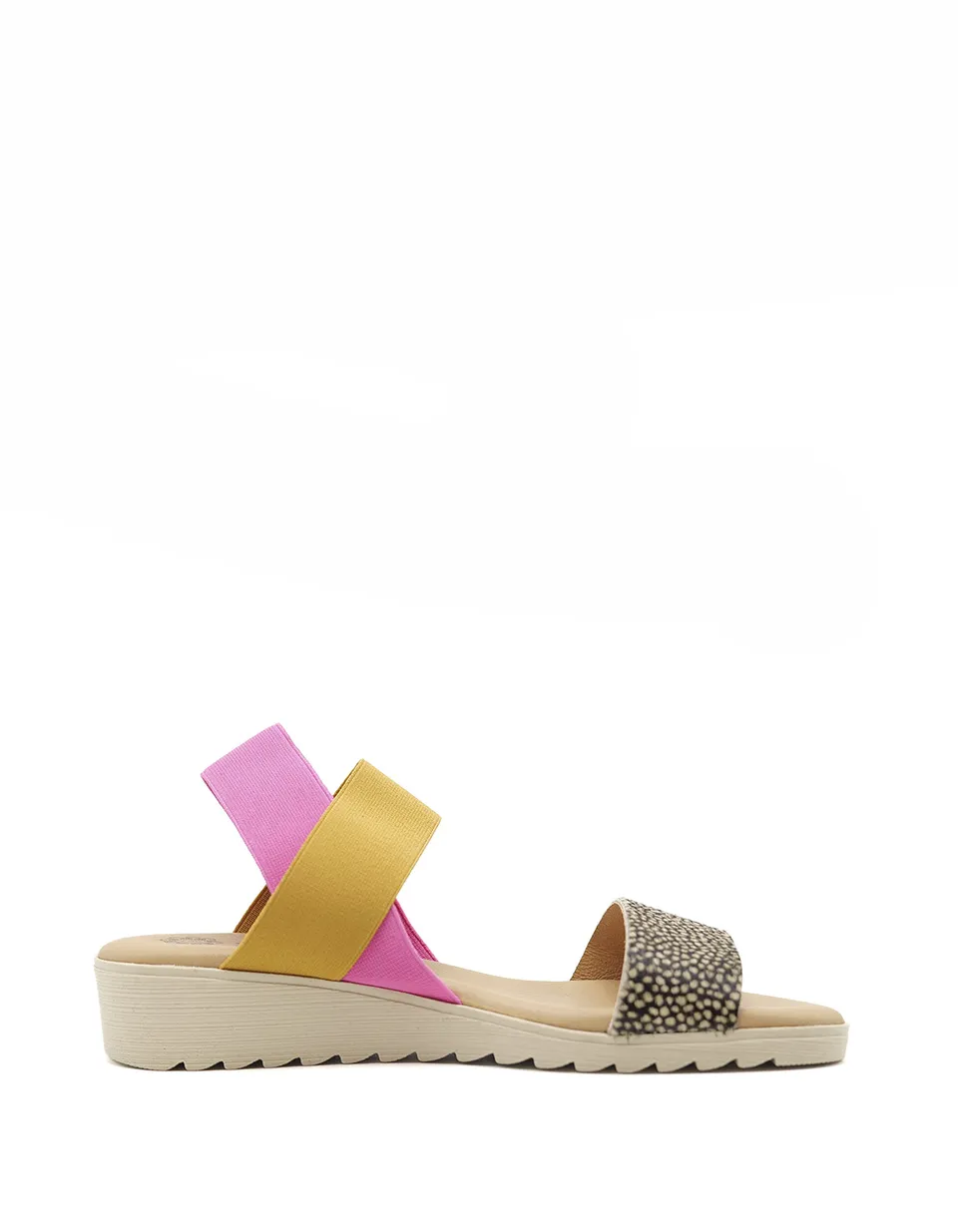 soruka-footwear-venus-print-sandalen-camel-fuchsia-gelsohle image 1