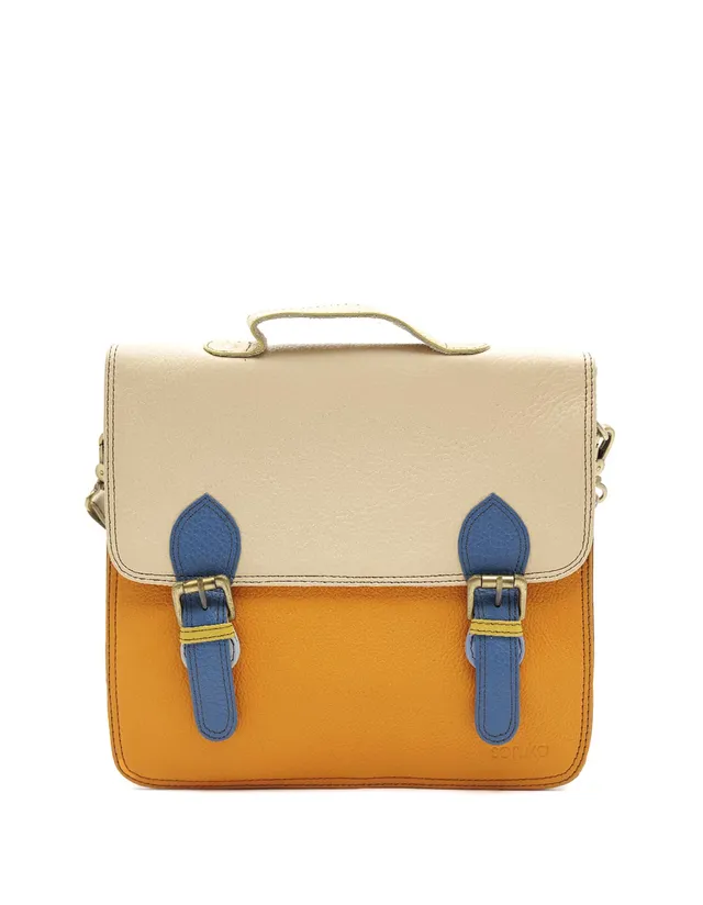 soruka-rylee-crossbody-bags-messenger-bag-blau-gelb-leder image 1