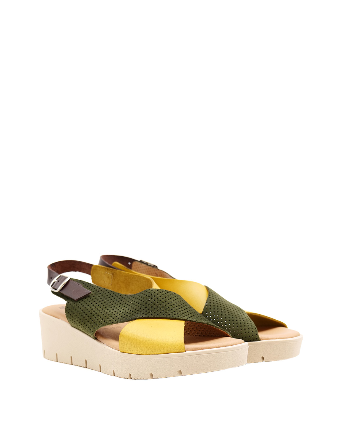 soruka-aphrodite-sandalen-damen-leder-gr-n-gelb-gelsohle image 2