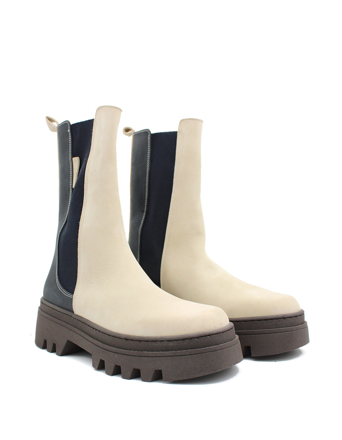 soruka-juno-plateaustiefel-blau-weiss-leder-chelsea-boots image 2