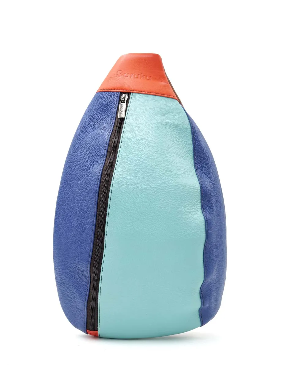 soruka-glasgow-bauchtasche-leder-blau-crossbody image 1