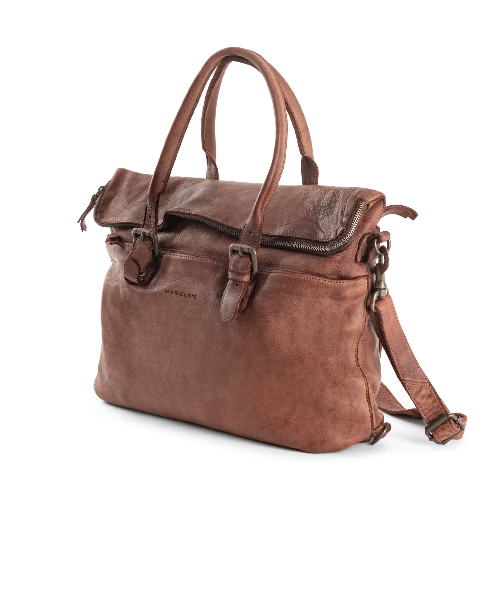 harolds-submarine-businessbag-flap-rucksack-cognac-rindleder image 3