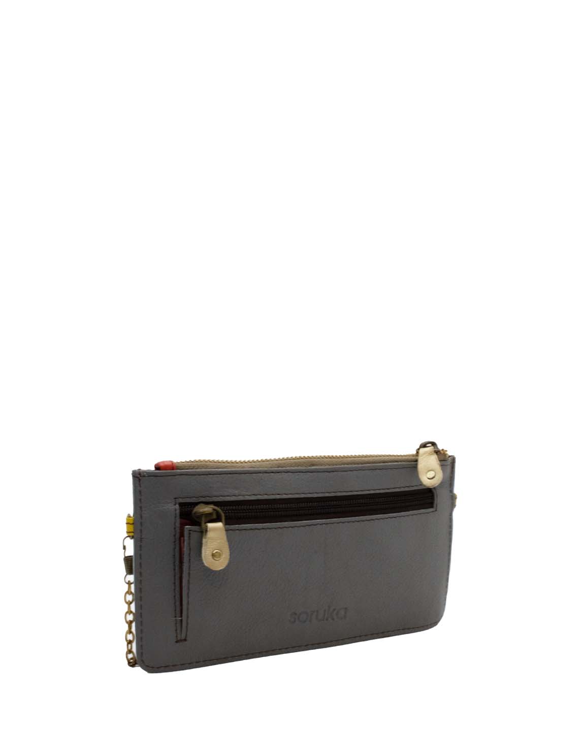 soruka-palermo-clutch-blau-leder-mit-kette-21cm-geldb-rse image 4