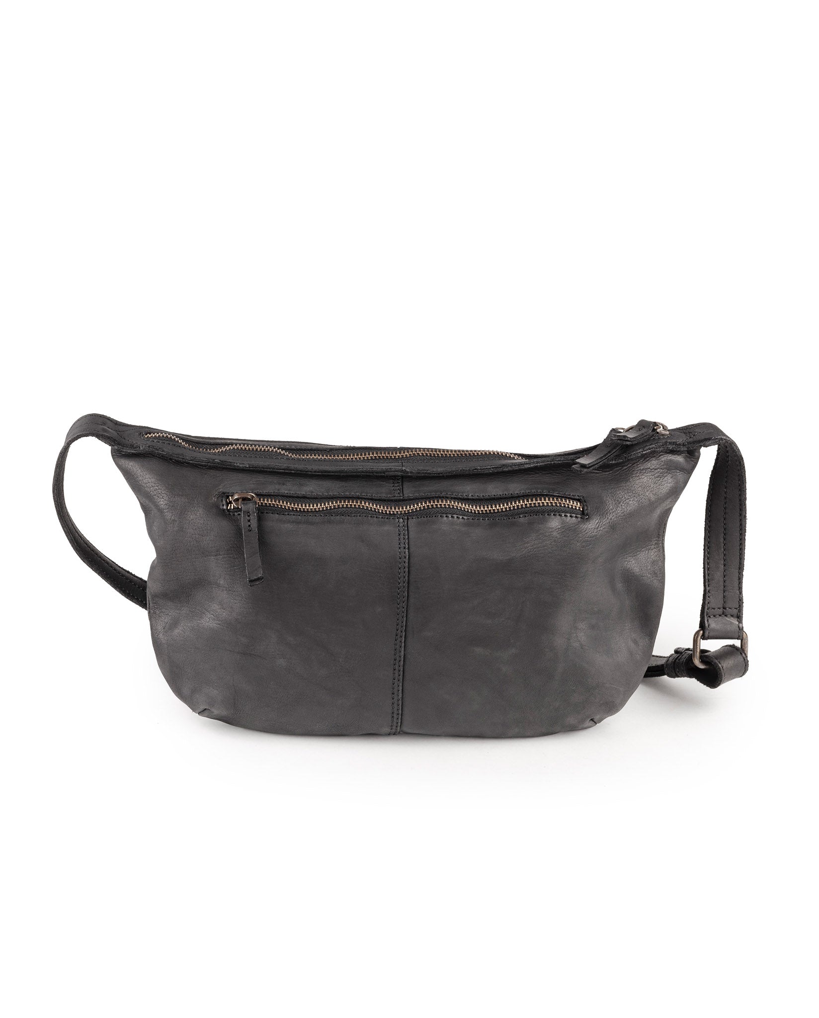 harolds-submarine-pouch-s-leder-clutch-schwarz-mit-reissverschluss image 2
