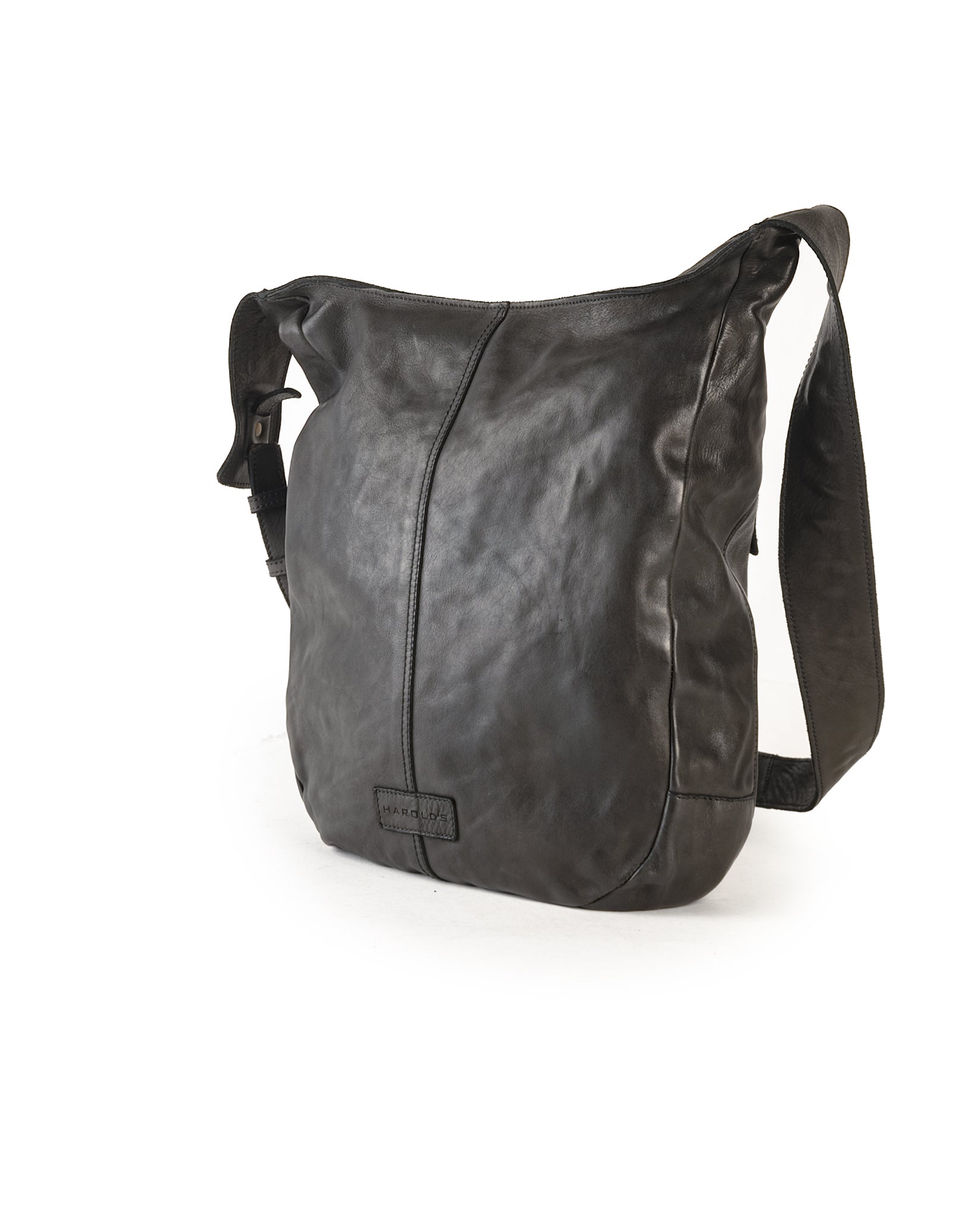 harolds-submarine-pouch-up-shopper-schwarz-rindleder-reissverschluss image 7