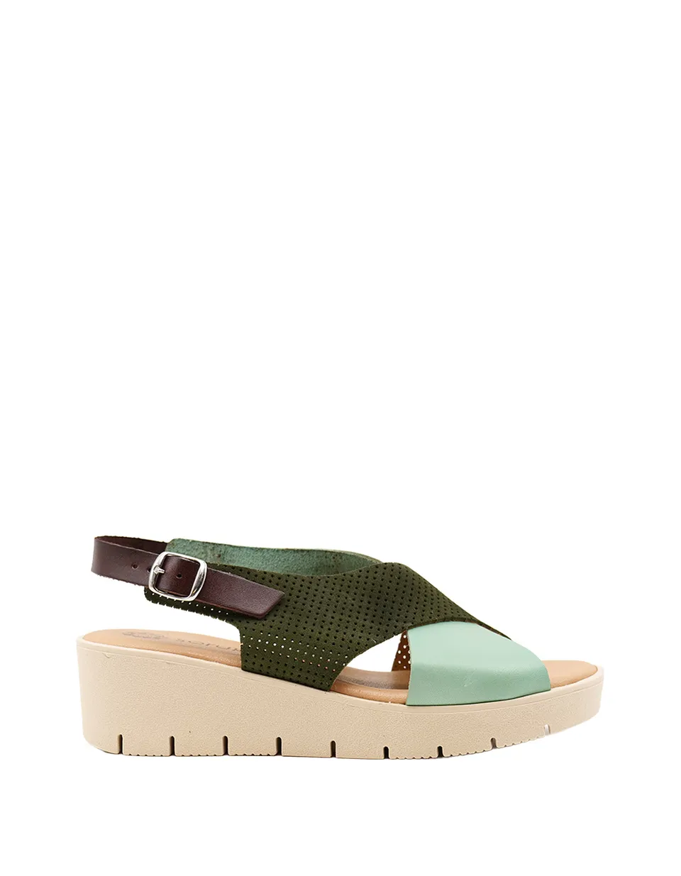 soruka-aphrodite-sandalen-gr-n-recycling-leder-gelsohle image 1