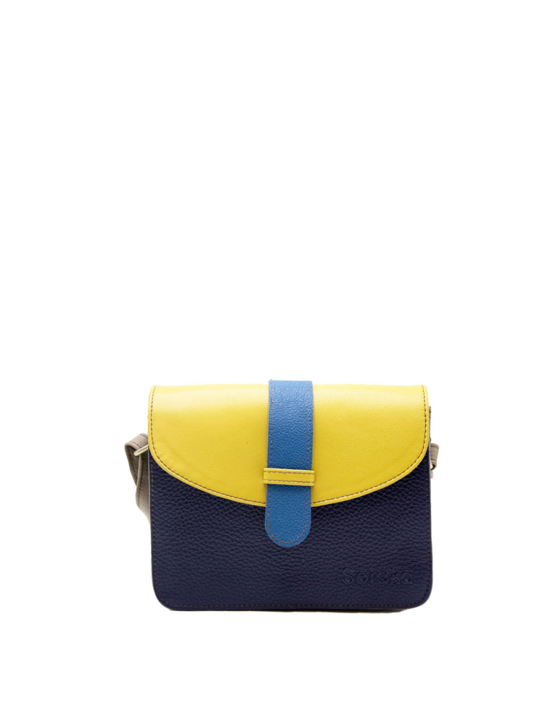 soruka-burano-mini-bag-umh-ngetasche-gelb-blau-recycling-leder image 2
