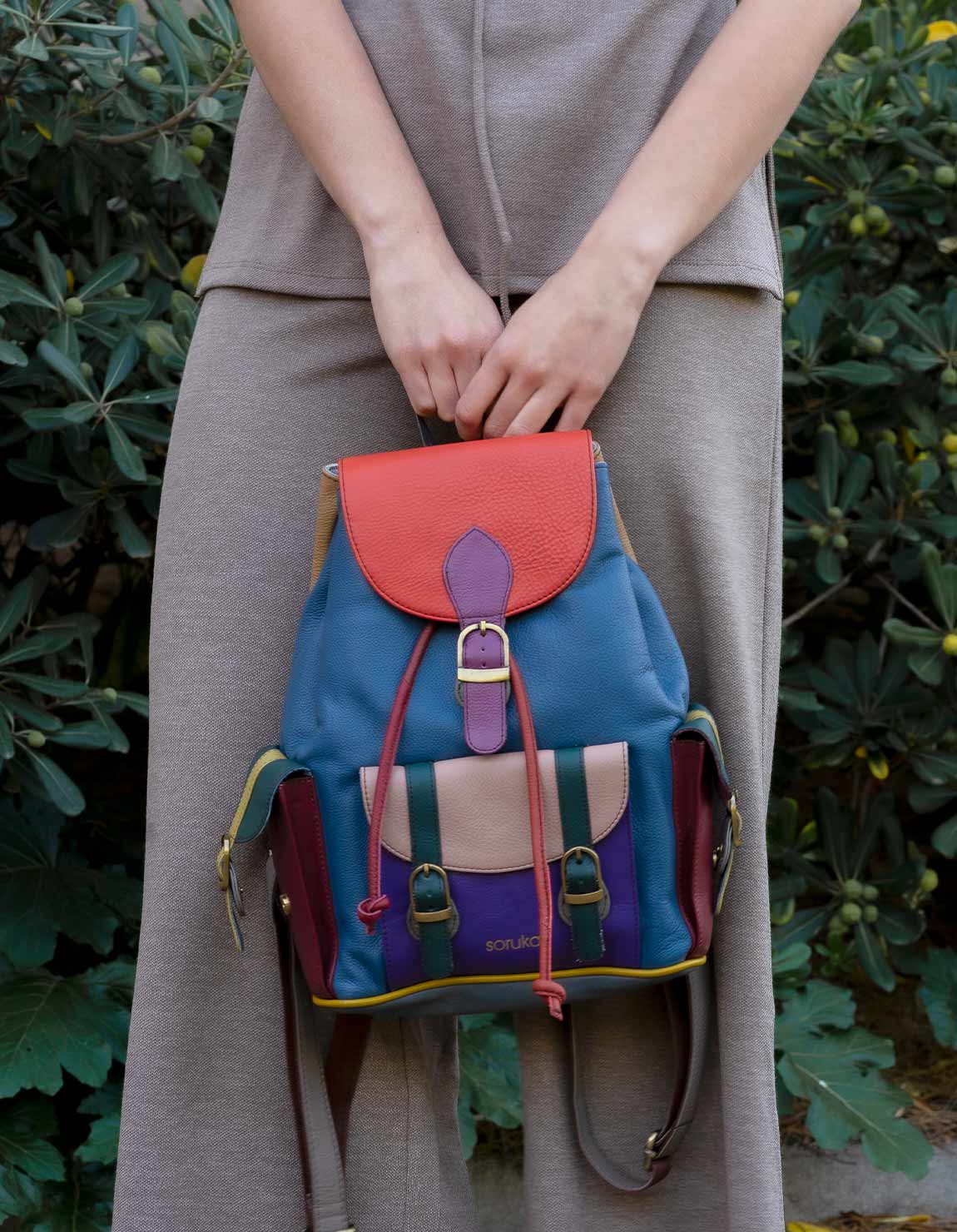soruka-lucca-mini-rucksack-lila-leo-recycling-leder image 5