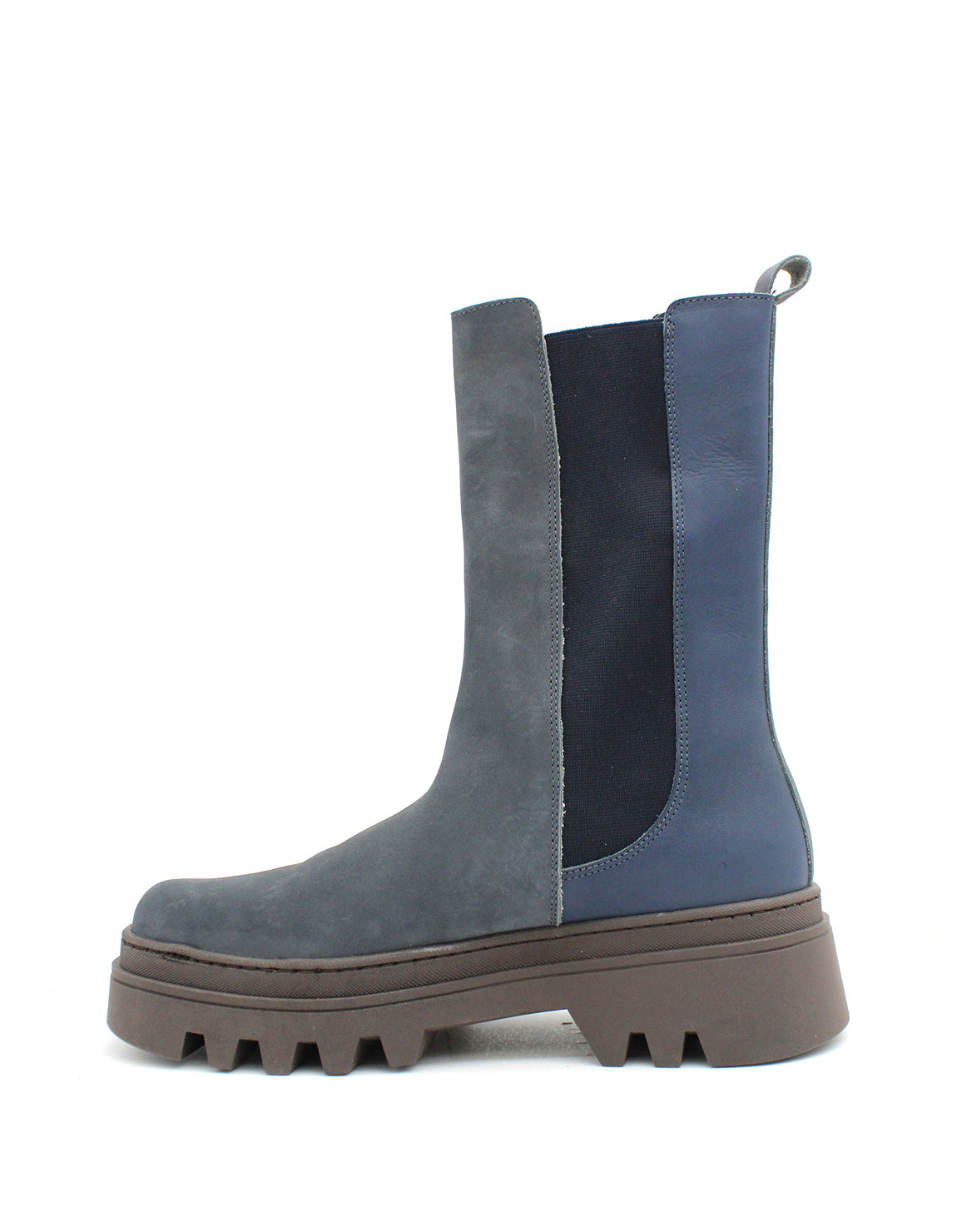 soruka-juno-plateaustiefeletten-blau-recycling-leder image 4