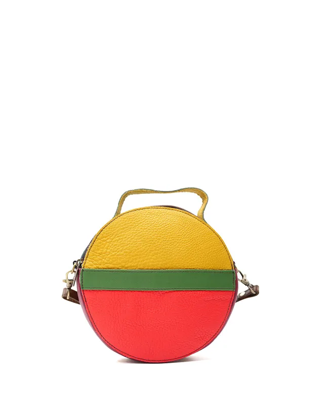 soruka-creta-crossbody-tasche-rund-rot-gelb-20x20-cm image 1