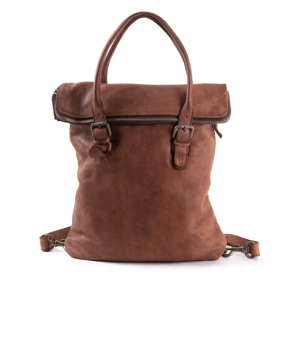 harolds-submarine-backpack-flap-rucksack-cognac-leder image 1