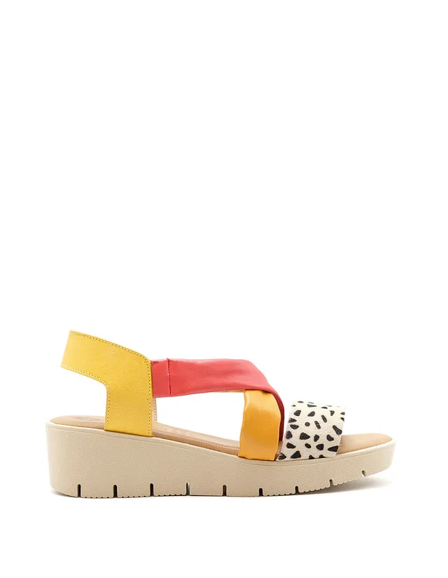 soruka-gaia-sandalen-leder-orange-animal-print image 1