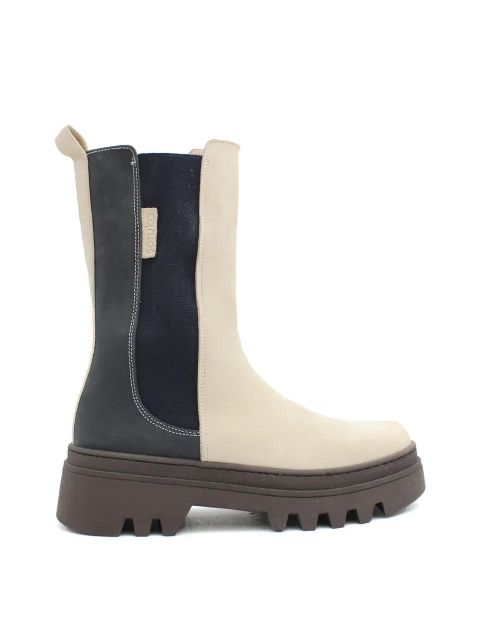 soruka-juno-plateaustiefel-blau-weiss-leder-chelsea-boots image 1