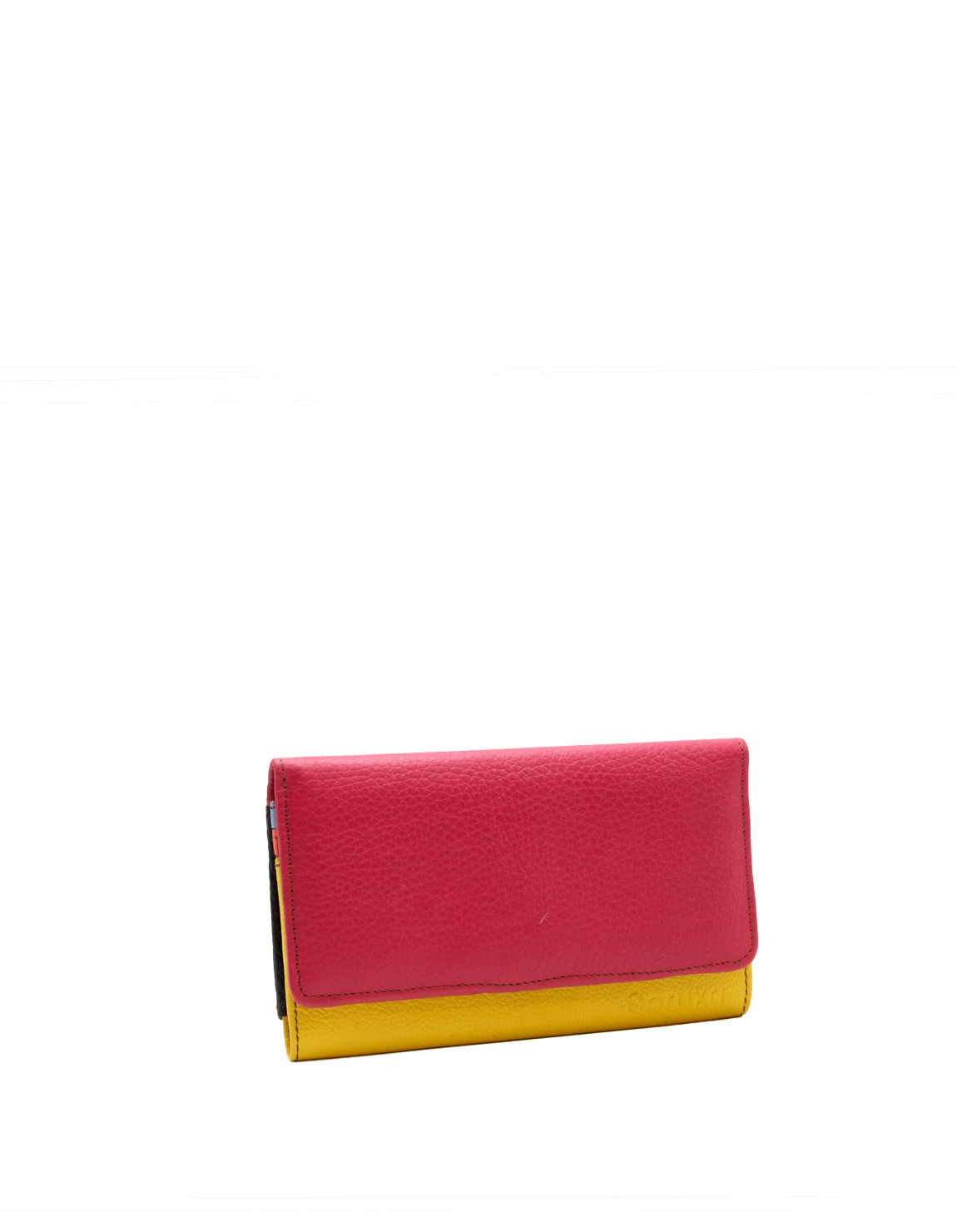 soruka-slimwallet-damen-geldb-rse-rosa-gelb-leder-lang image 3
