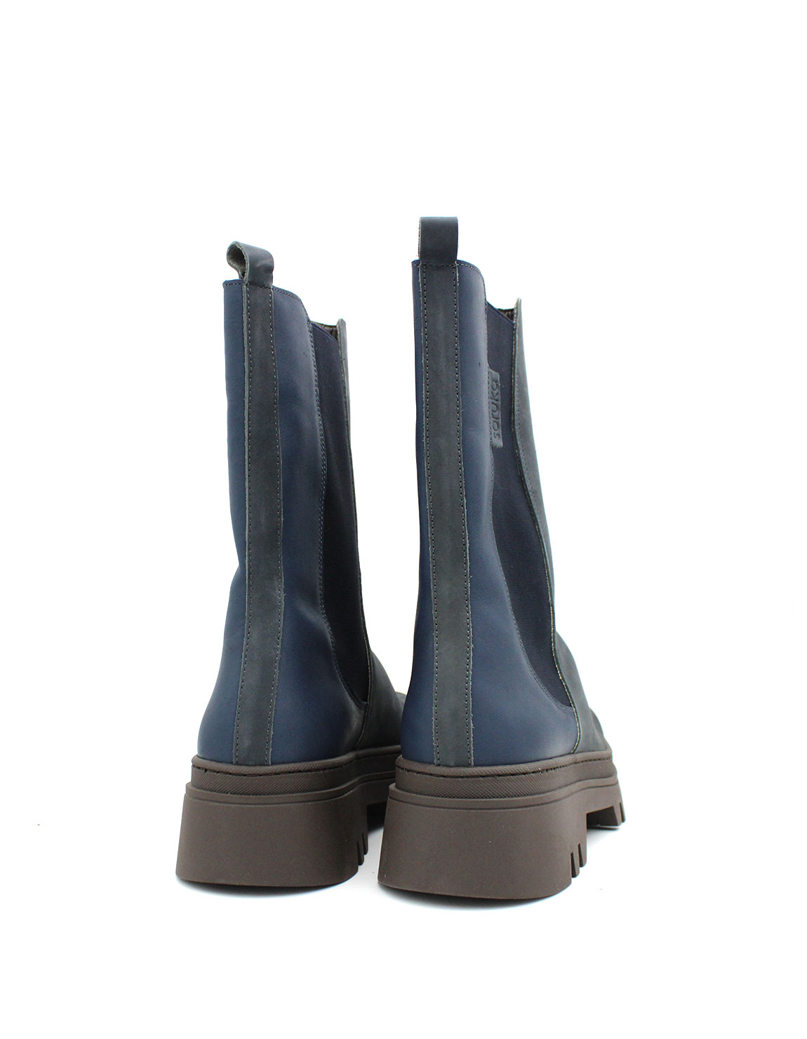 soruka-juno-plateaustiefeletten-blau-recycling-leder image 3