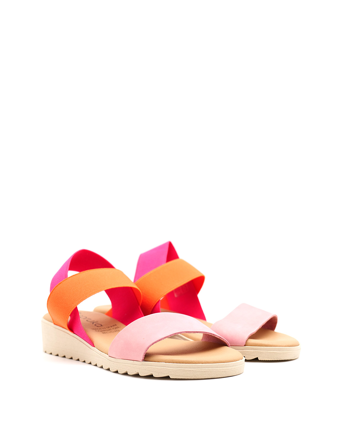 soruka-venus-footwear-sandalen-pink-orange-leder-gelsohle image 2