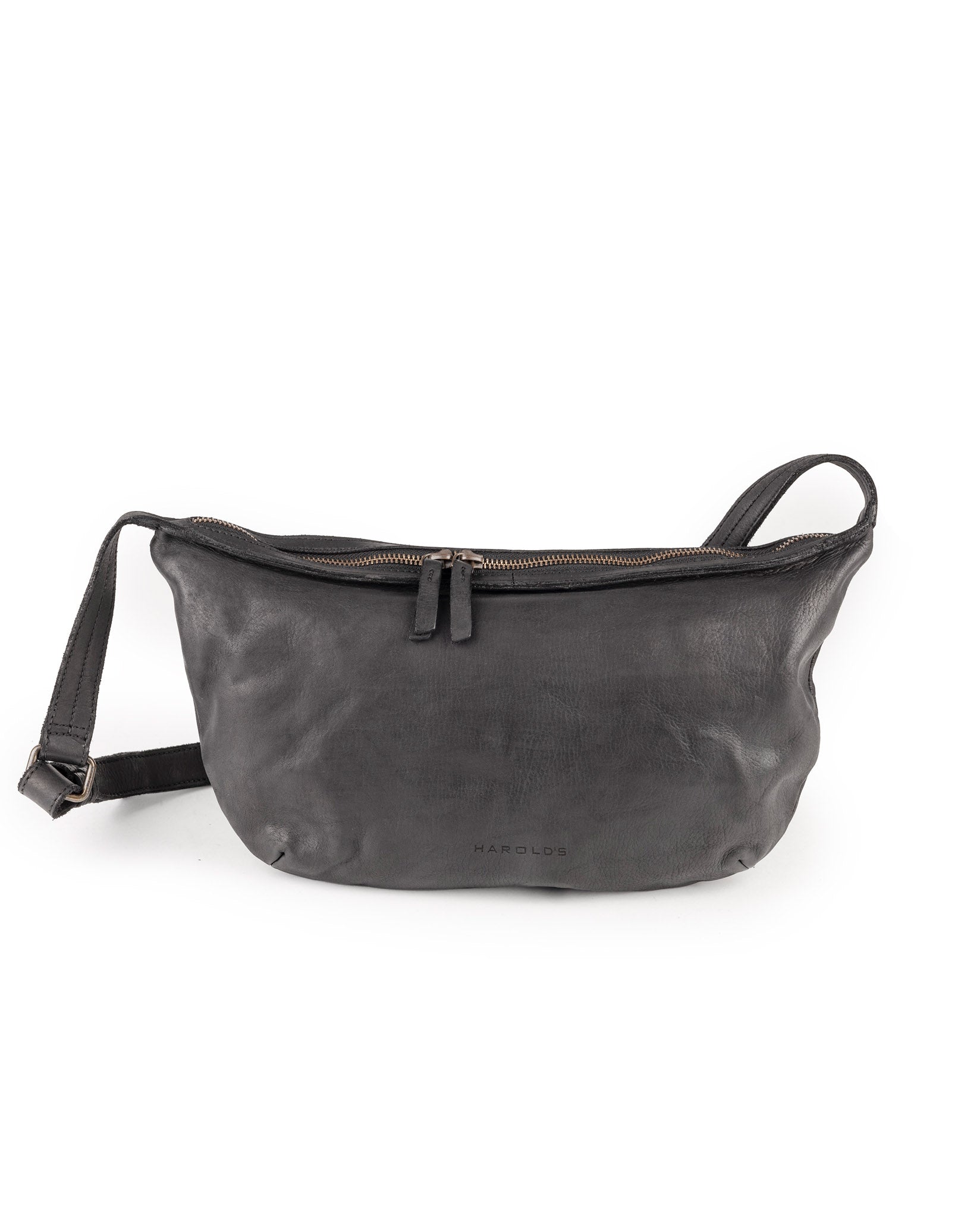 harolds-submarine-pouch-s-leder-clutch-schwarz-mit-reissverschluss image 1