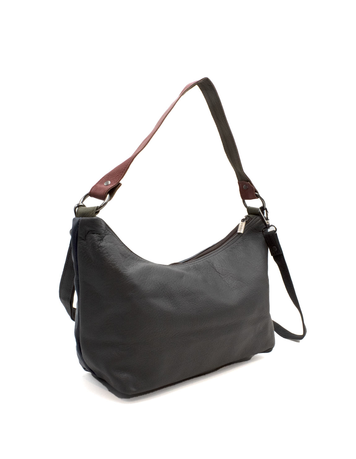 soruka-bangkok-schultertasche-hobo-leder-blau-grau-34x21cm image 3