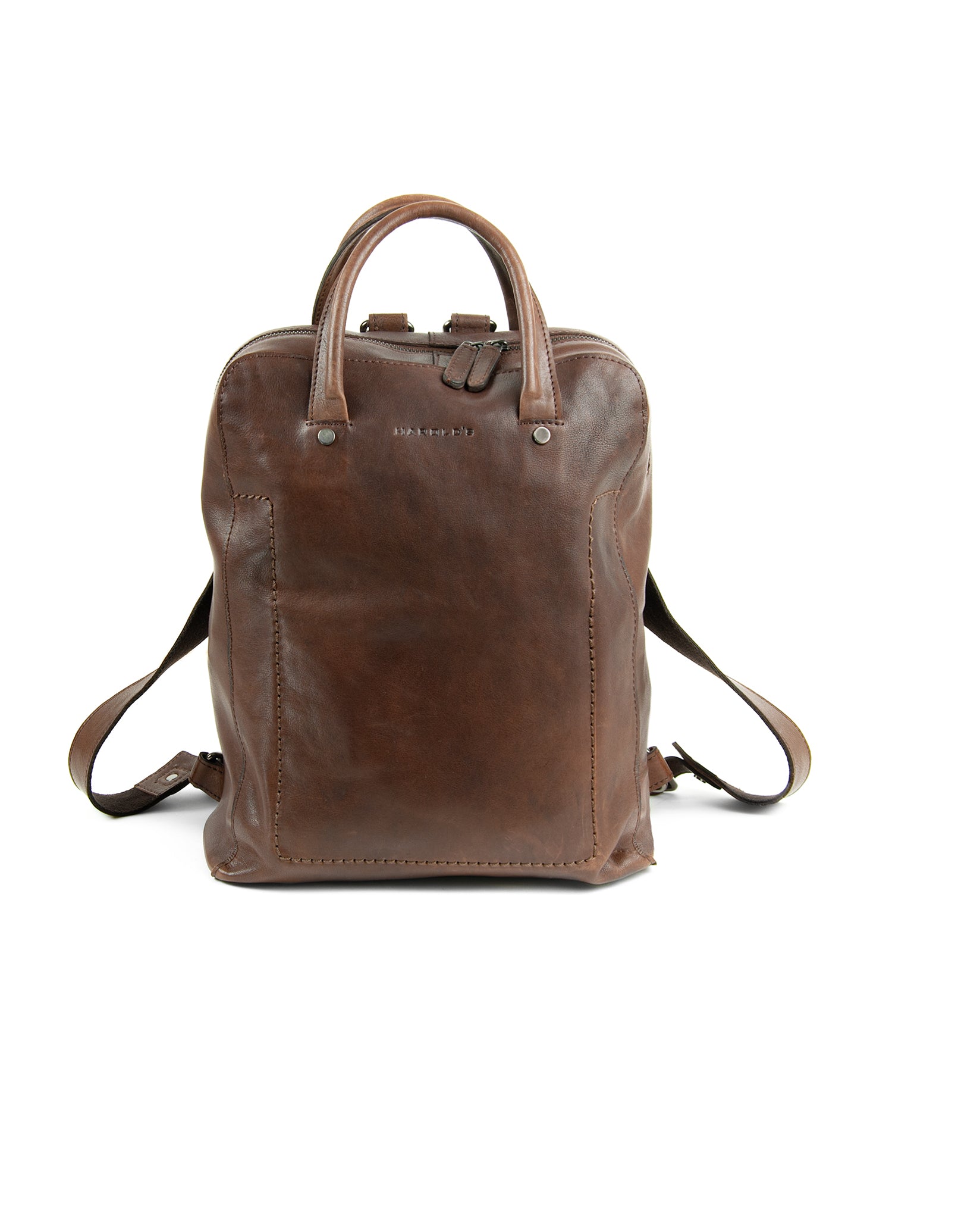 harolds-caugio-backpack-lederrucksack-braun-notebookfach image 1