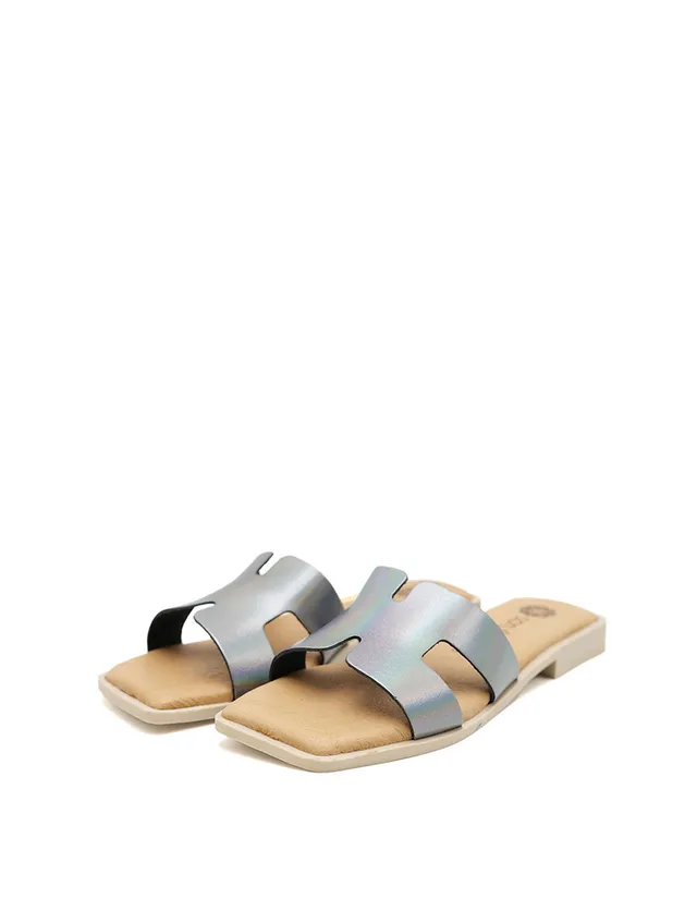 soruka-daphne-sandalen-metallic-recycling-leder-schmal image 1