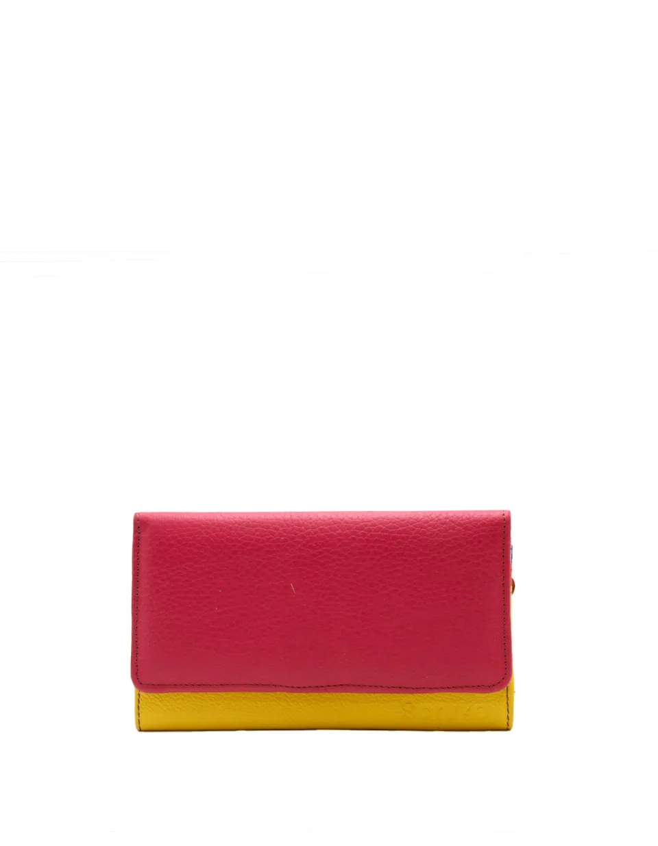 soruka-slimwallet-damen-geldb-rse-rosa-gelb-leder-lang image 1