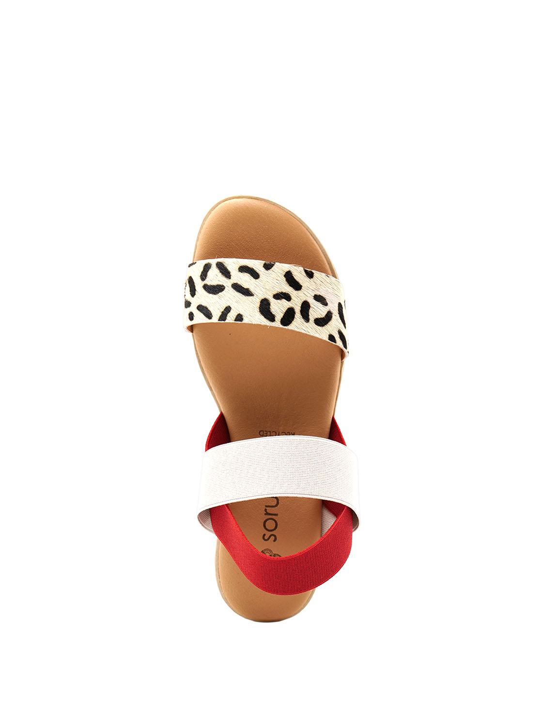 soruka-venus-print-sandalen-rot-beige-leder-gelsohle image 3