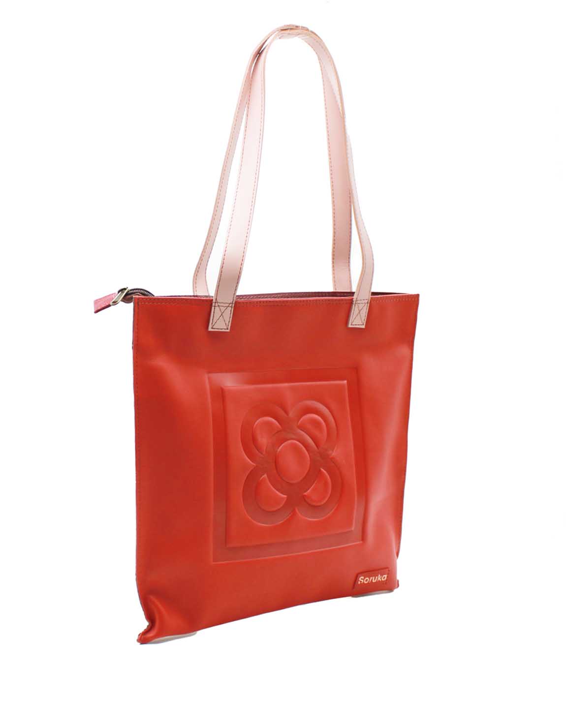 soruka-barceloneta-shopper-rot-gelb-wende-tasche-leder image 2