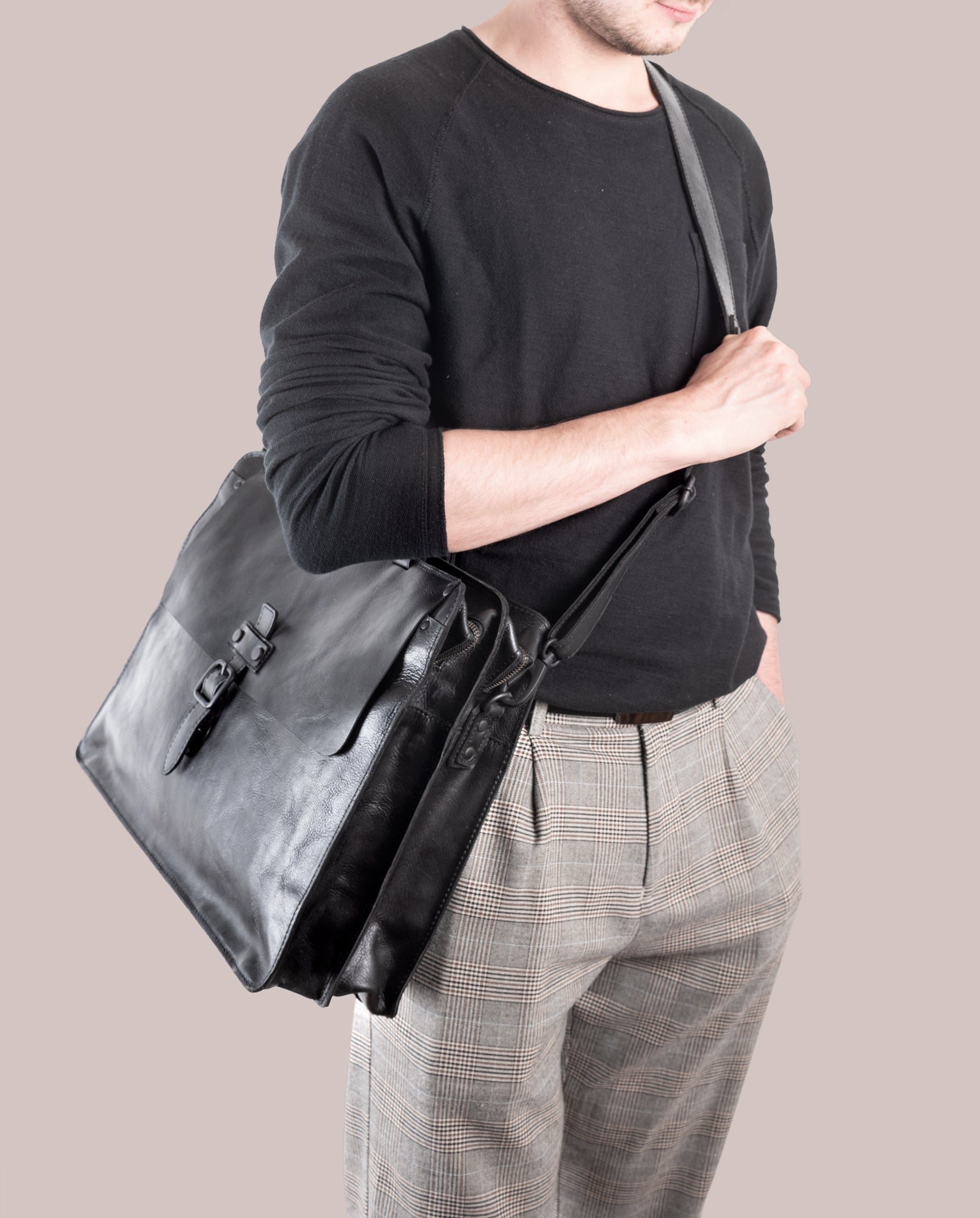 harolds-aberdeen-businessbag-twin-ledertasche-schwarz-rindleder image 3