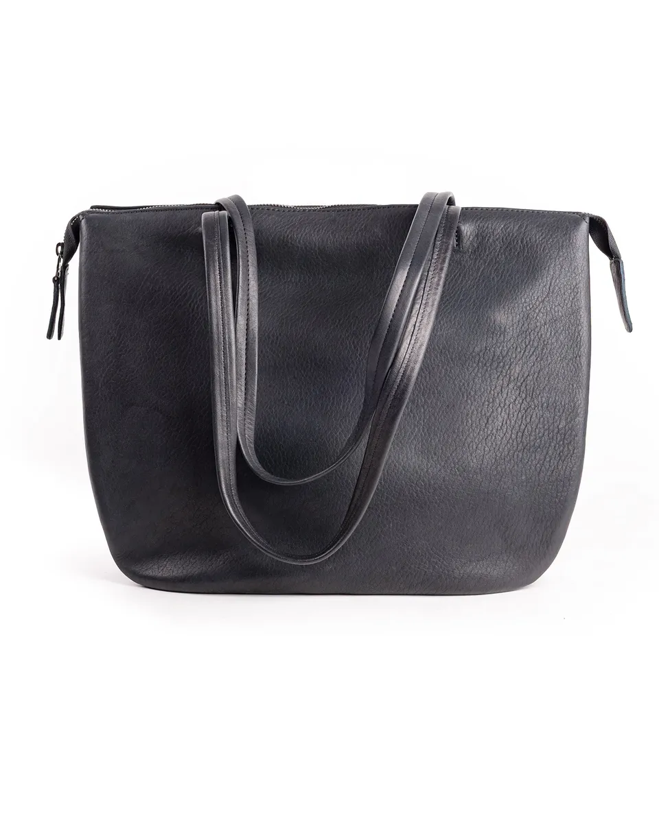 harolds-cufu-shopper-twin-rindleder-shopper-schwarz-pflanzlich-gegerbt image 1