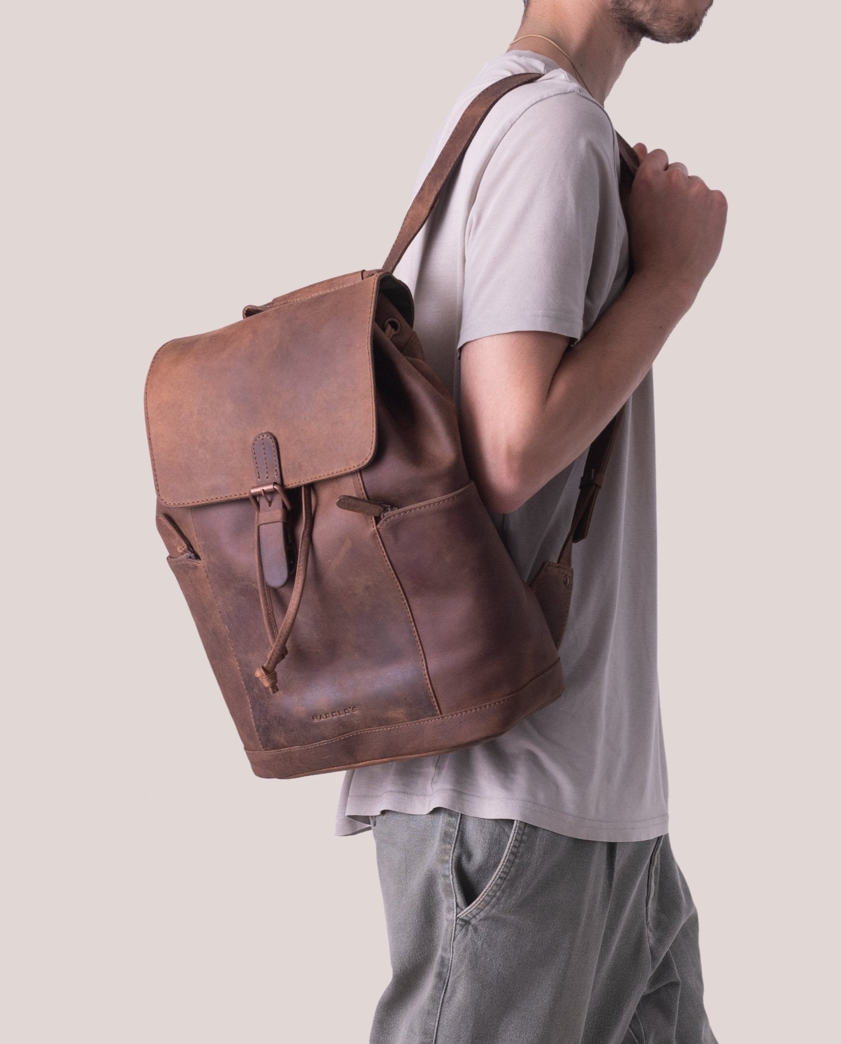 harolds-antic-backpack-l-lederrucksack-natur-pflanzlich-gegerbt image 3
