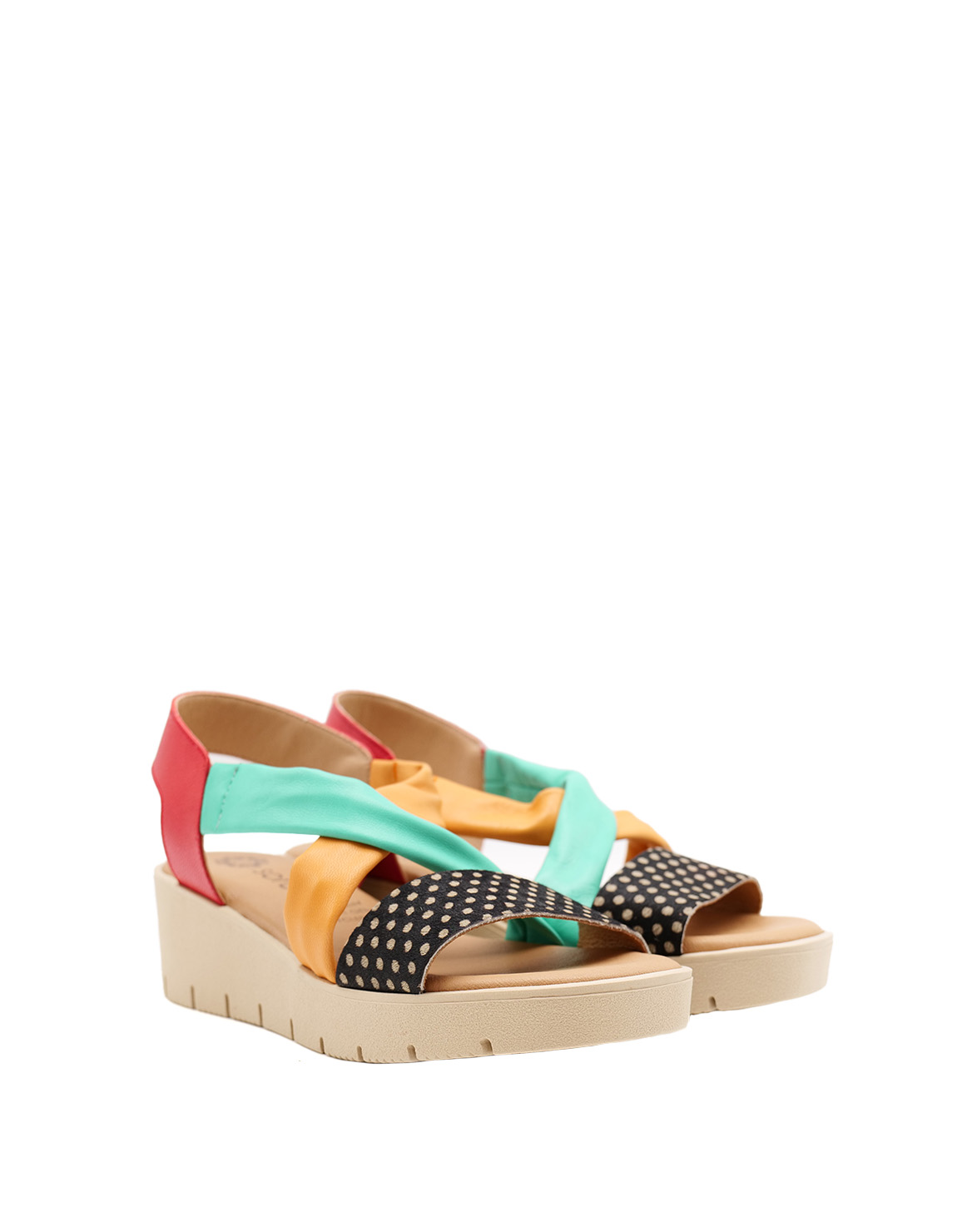 soruka-gaia-sandalen-gr-n-orange-animal-print-leder image 2