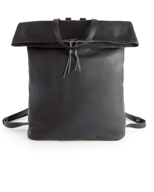harolds-bague-m-backpack-flap-rucksack-schwarz-leder image 1
