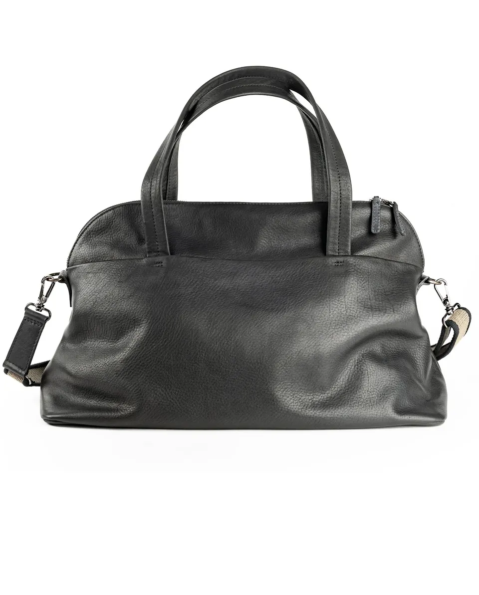 harolds-country-scraper-weekender-reisetasche-schwarz-leder image 1