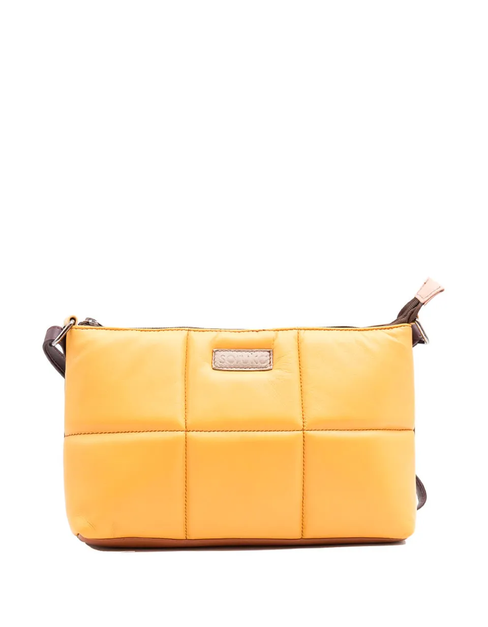 soruka-quilted-crossbody-umh-ngetasche-gelb-leder-30cm image 1