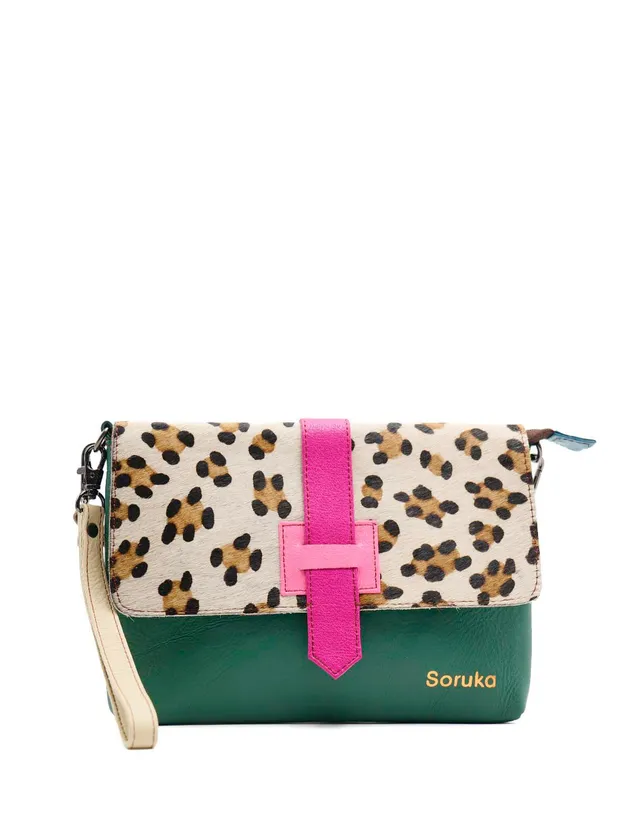 soruka-basel-umh-ngetasche-gr-n-leo-mit-wristlet image 1