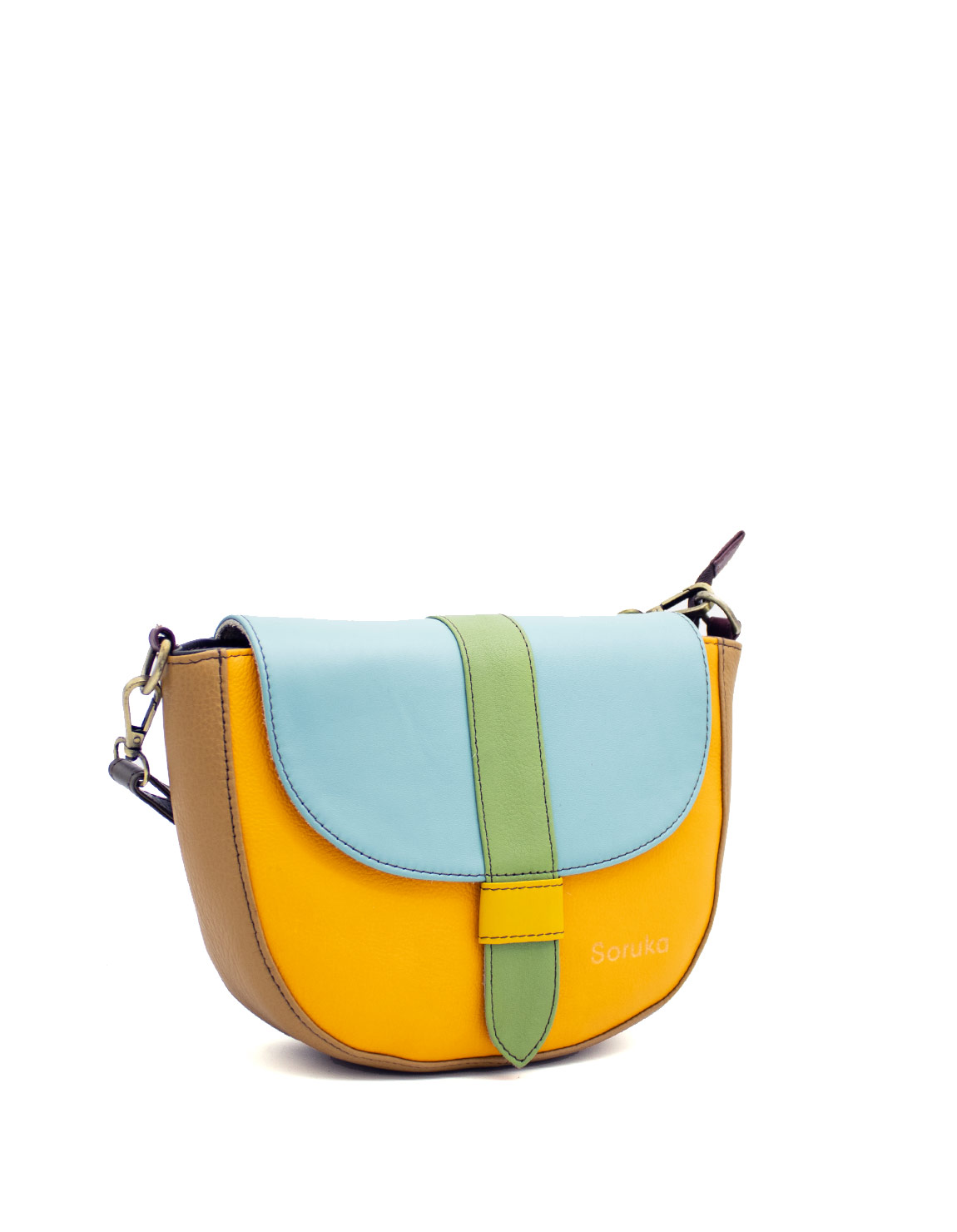 soruka-fresnes-crossbody-umh-ngetasche-blau-gelb-leder image 2