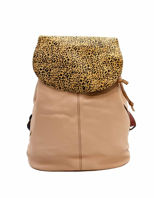 soruka-pisa-rucksack-leder-rosa-animal-print image 1
