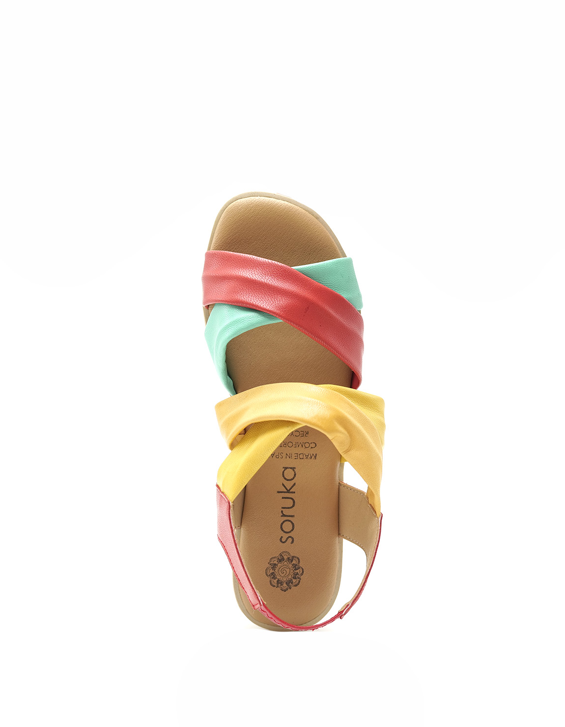 soruka-aura-sandalen-leder-bunt-orange-gr-n-gel-sohle image 4